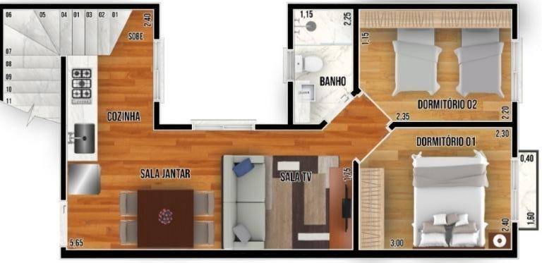 COBERTURA RESIDENCIAL em Santo André - SP, Campestre