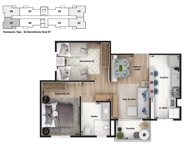 APARTAMENTO RESIDENCIAL em Atibaia - SP, Recreio Estoril