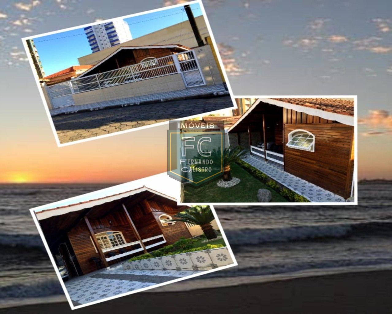 Casa térrea isolada 3 dormitórios (1 suíte) + edícula, área gourmet, 252m2, 4 vagas, local nobre e valorizado, 80 mts da praia, centro, mongaguá/sp
