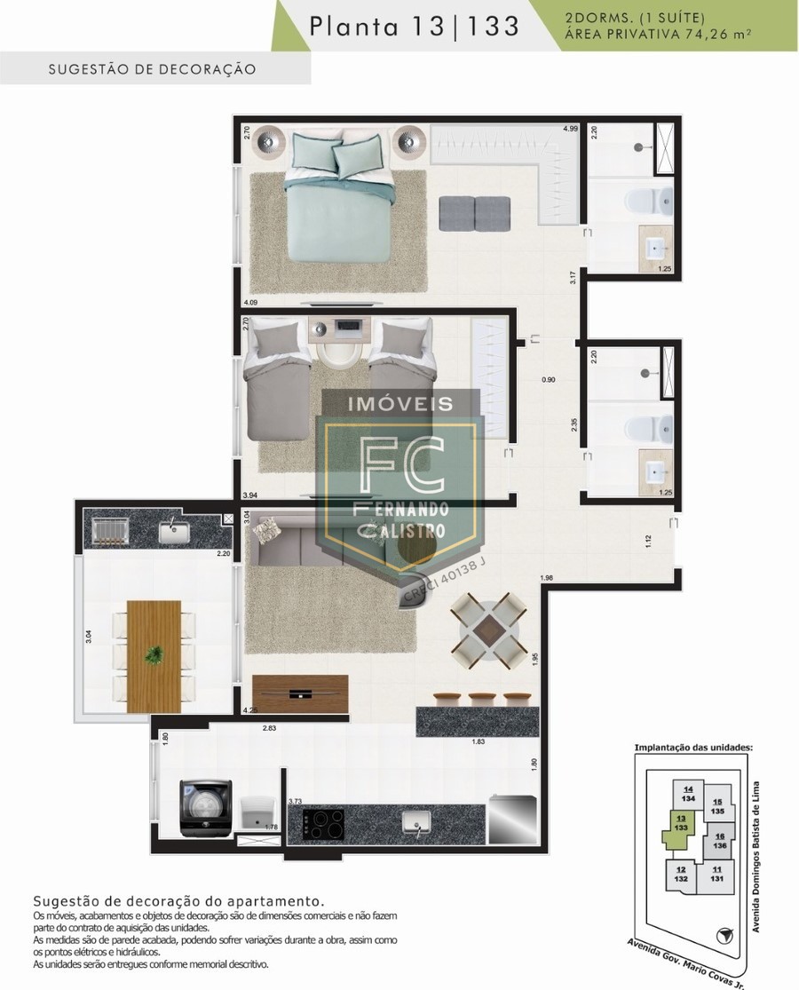 Apartamento alto padrão 2 dormitórios (1 suíte), varanda grill vista mar, andar alto, lazer completo, v. Atlântica, região central, mongaguá/sp.
