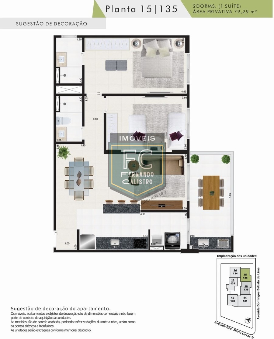 Apartamento alto padrão 2 dormitórios (1 suíte), varanda grill vista mar, andar alto, lazer completo, v. Atlântica, região central, mongaguá/sp.