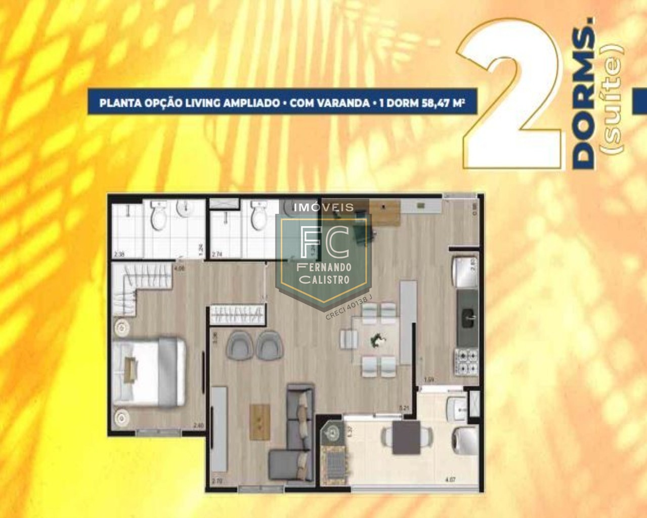 APARTAMENTO COM 1 DORMITÓRIO À VENDA, 47 M² POR R$ 274.950.00, Lazer Completo -Localização privilegiada VERA CRUZ - MONGAGUÁ/SP