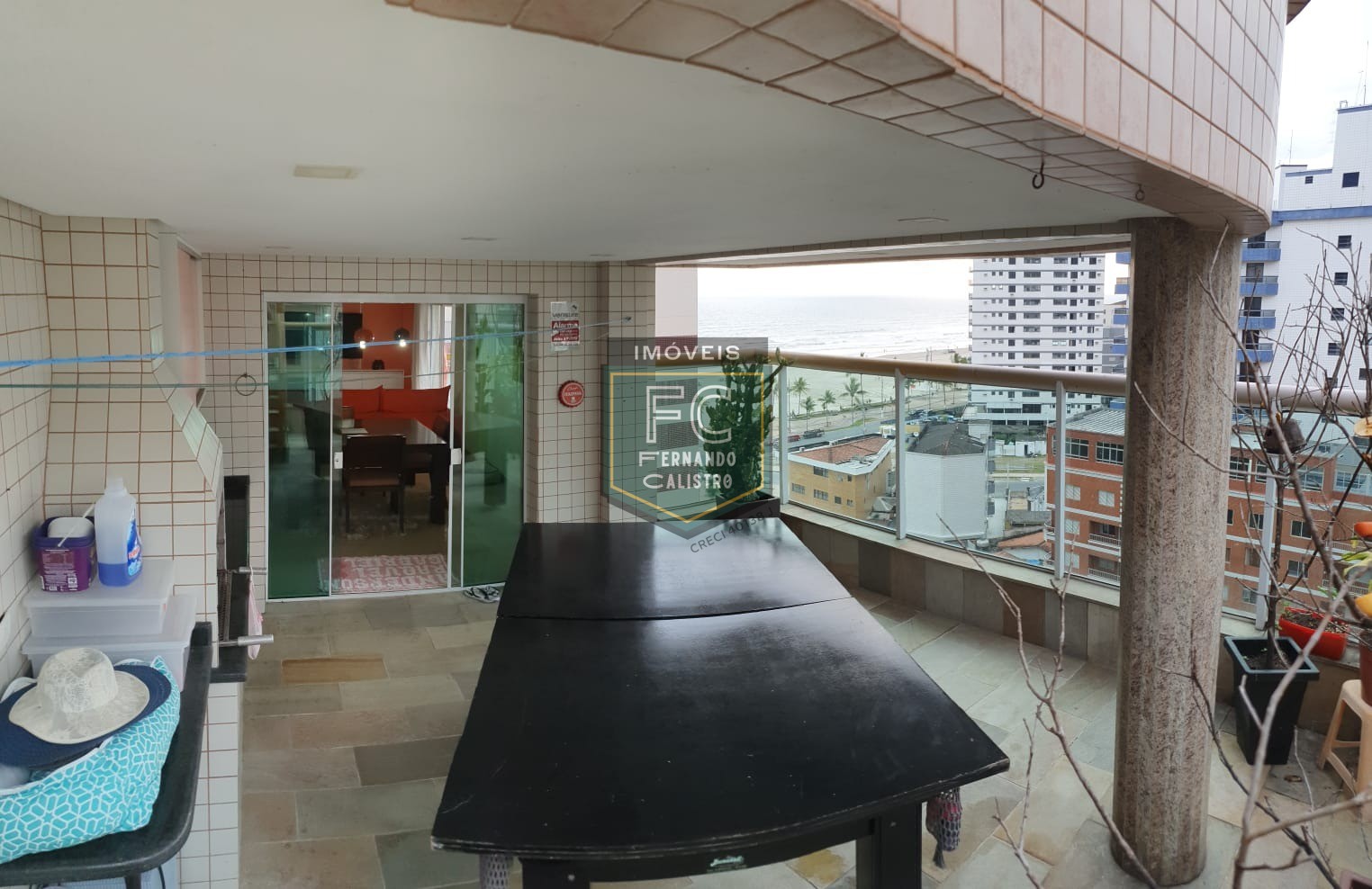 Cobertura Duplex Mobiliada 3 Dormitórios (2 suítes) Vista para o Mar, Piscina e Área Gourmet Privativa, 100 mts da praia, TUPI, Praia Grande /SP