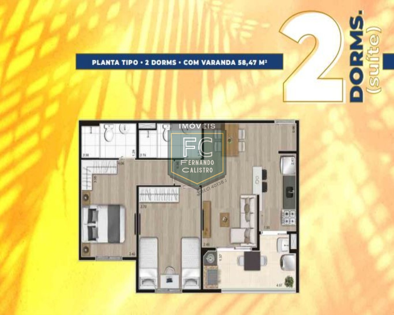 APARTAMENTO COM 1 DORMITÓRIO À VENDA, 47 M² POR R$ 274.950.00, Lazer Completo -Localização privilegiada VERA CRUZ - MONGAGUÁ/SP