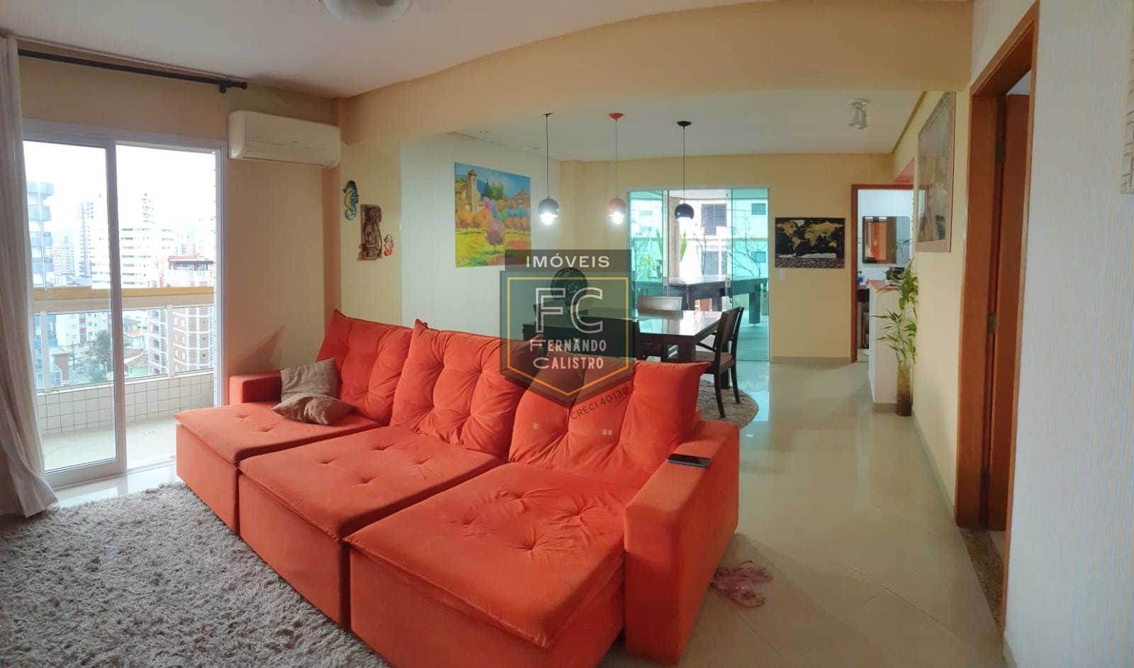 Cobertura Duplex Mobiliada 3 Dormitórios (2 suítes) Vista para o Mar, Piscina e Área Gourmet Privativa, 100 mts da praia, TUPI, Praia Grande /SP