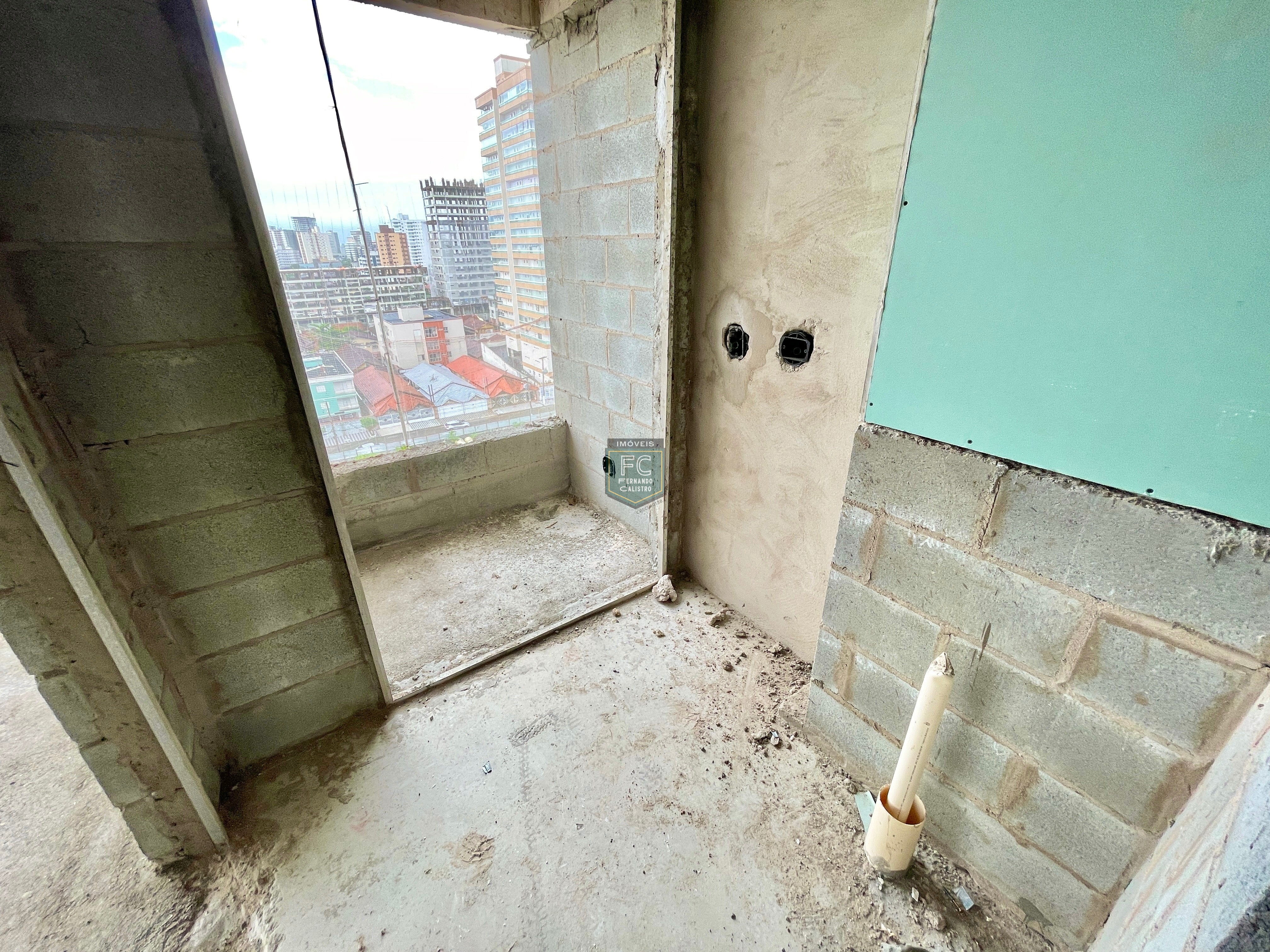 Apartamento alto padrão 3 dormitórios (1 suíte) frente, varanda gourmet c/ vista p/ o mar, 2 vagas, em obras: out 23, v. Caiçara, praia grande/sp