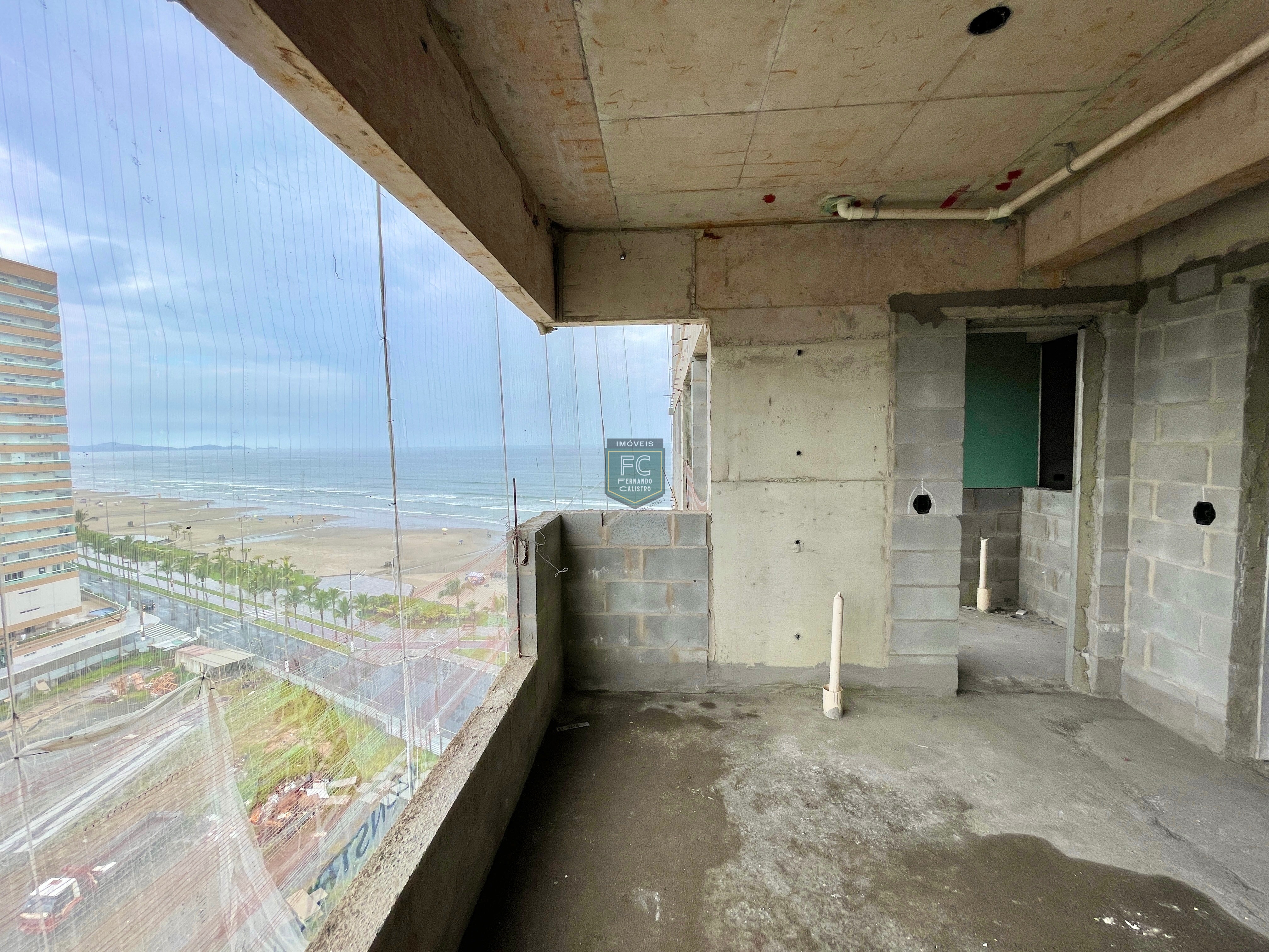 Apartamento alto padrão 3 dormitórios (1 suíte) frente, varanda gourmet c/ vista p/ o mar, 2 vagas, em obras: out 23, v. Caiçara, praia grande/sp