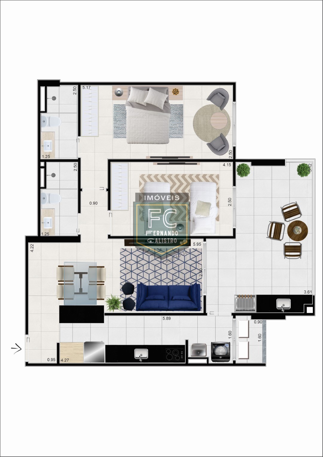 Apartamento alto padrão 2 dormitórios (1 suíte), varanda gourmet c/ vista p/ o mar, 1 vaga, lazer clube, em obras: out 23, v. Caiçara, praia grande/sp