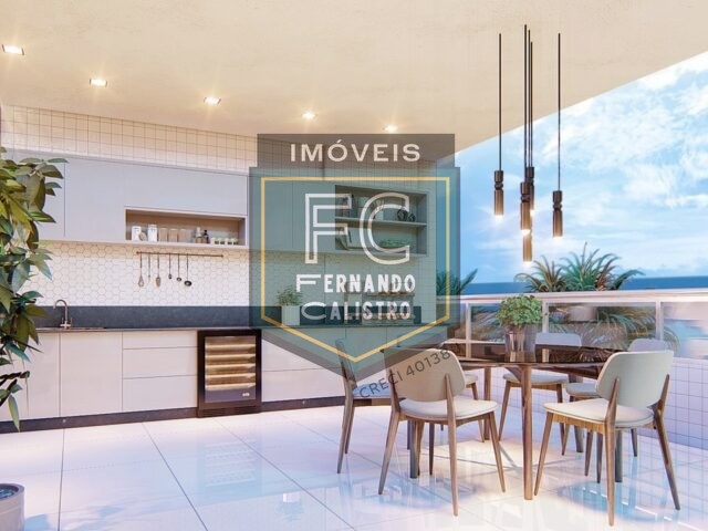 Apartamento alto padrão 2 dormitórios (1 suíte), varanda gourmet c/ vista p/ o mar, 1 vaga, lazer clube, em obras: out 23, v. Caiçara, praia grande/sp