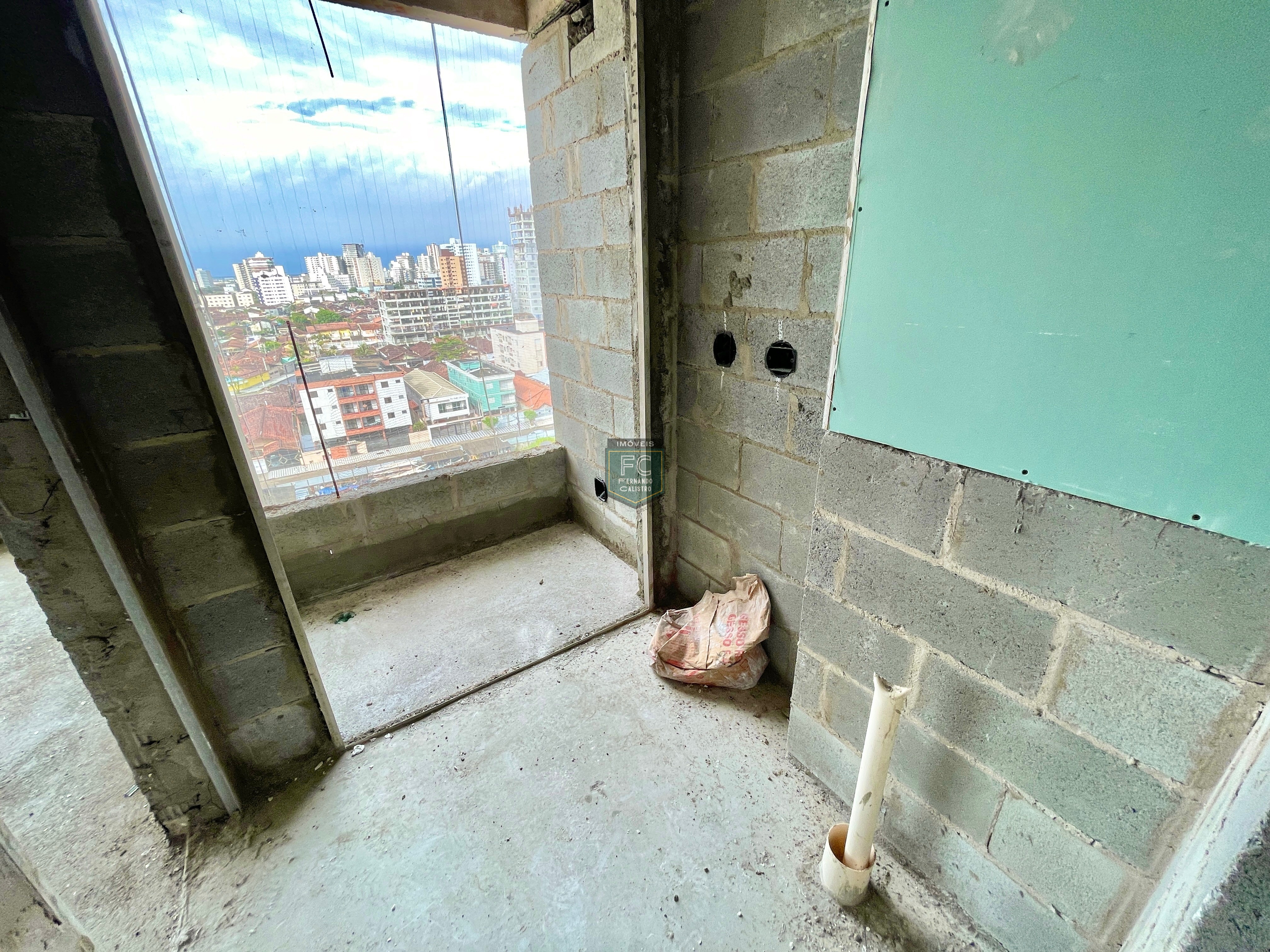 Apartamento alto padrão 2 dormitórios (1 suíte), varanda gourmet c/ vista p/ o mar, 1 vaga, lazer clube, em obras: out 23, v. Caiçara, praia grande/sp