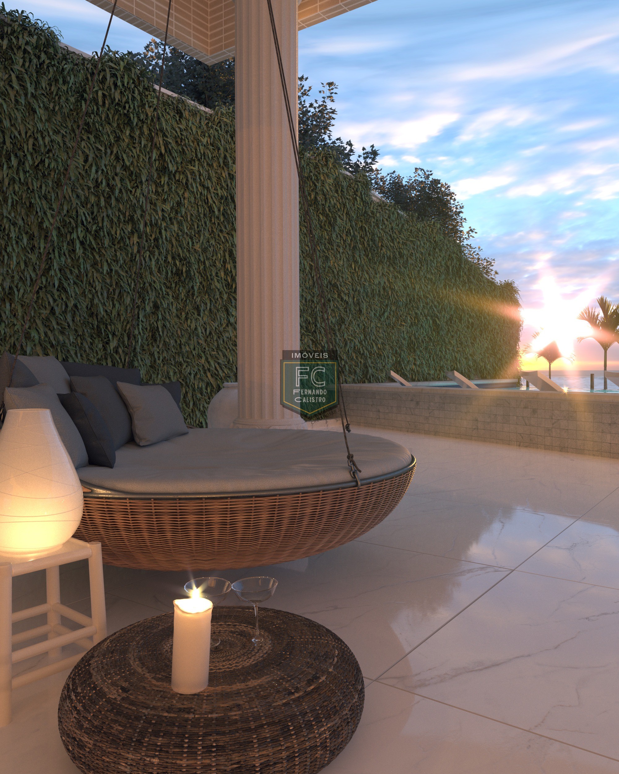 Apartamentos alto padrão com vista para o mar, 2 e 3 dormitó
