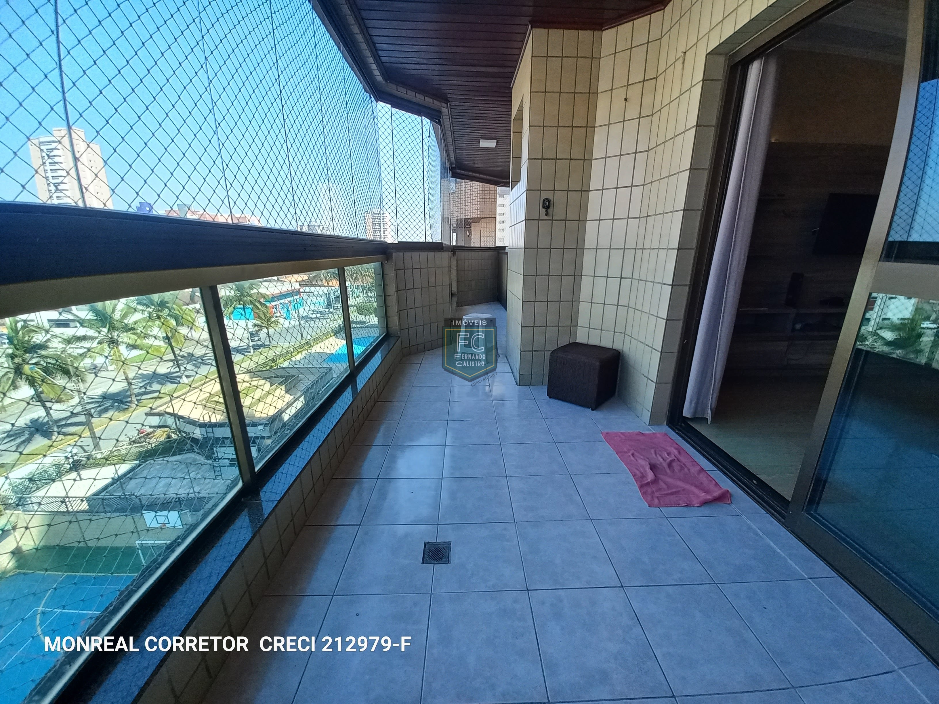 Apartamento 3 Dormitórios (1 Suíte) Frente, Varanda Envidraçada c/ Vista Mar, Móveis Planejados, Condomínio Clube de Luxo, Local Nobre, Mongaguá SP