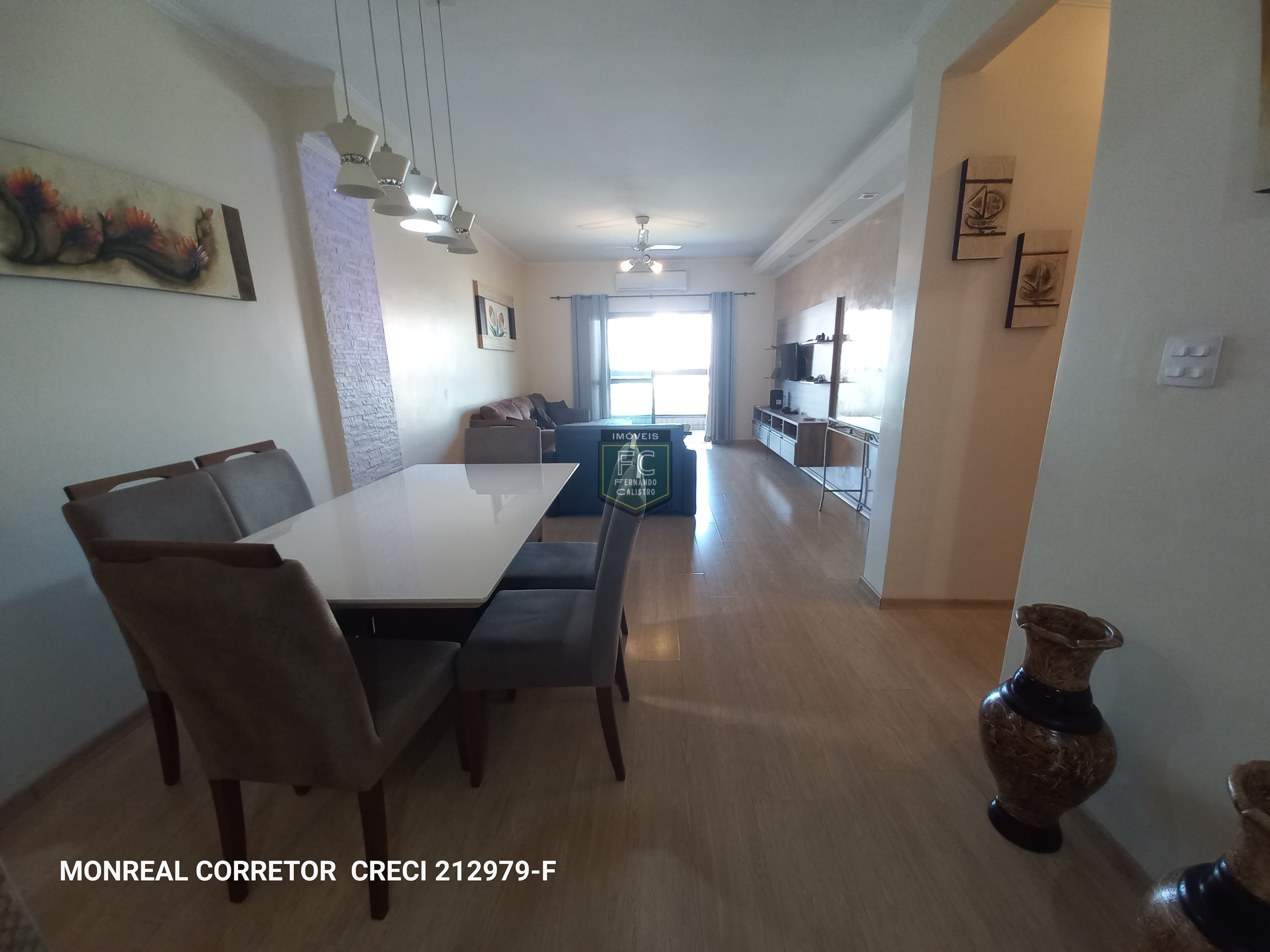 Apartamento 3 Dormitórios (1 Suíte) Frente, Varanda Envidraçada c/ Vista Mar, Móveis Planejados, Condomínio Clube de Luxo, Local Nobre, Mongaguá SP