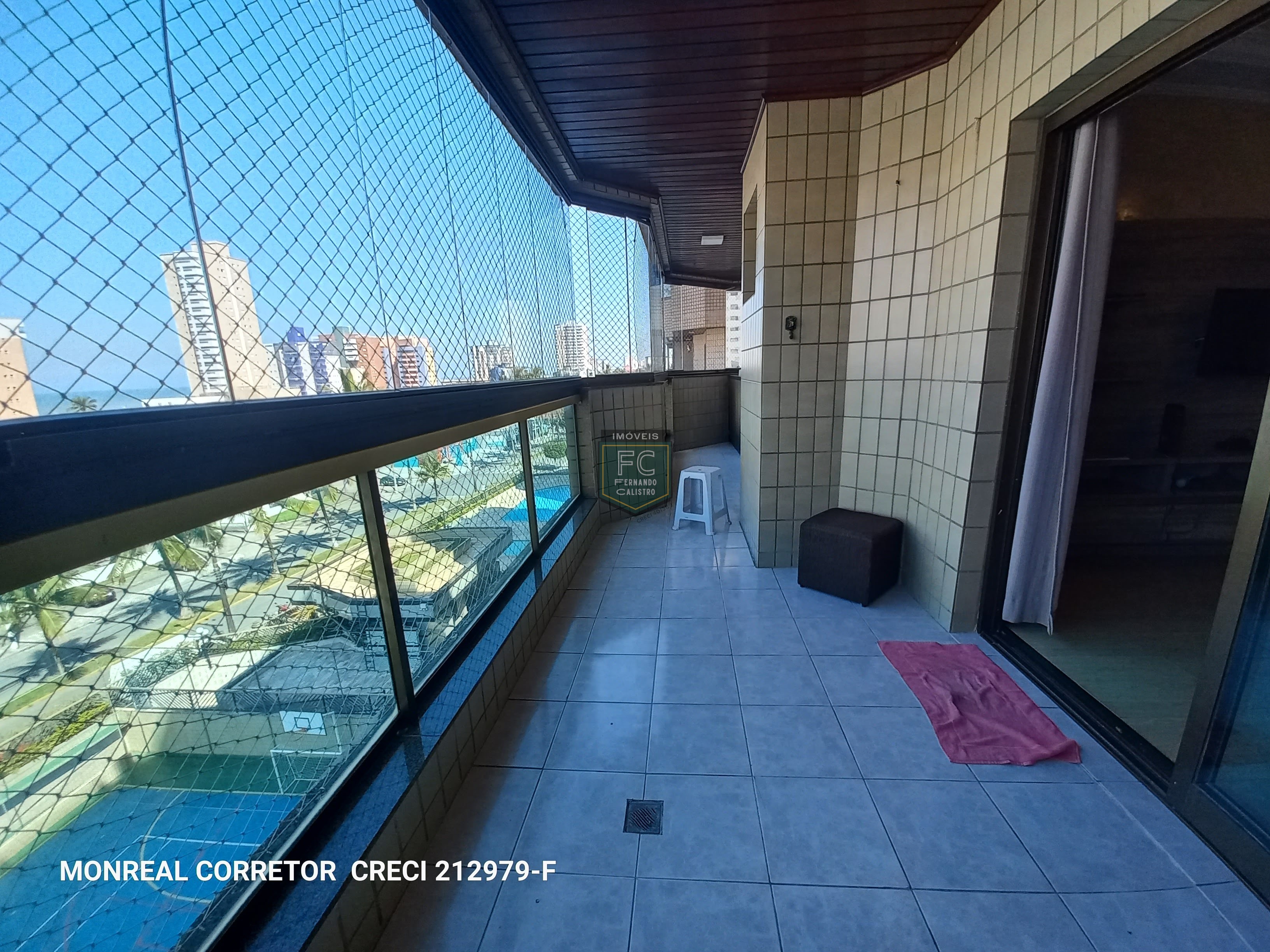 Apartamento 3 Dormitórios (1 Suíte) Frente, Varanda Envidraçada c/ Vista Mar, Móveis Planejados, Condomínio Clube de Luxo, Local Nobre, Mongaguá SP