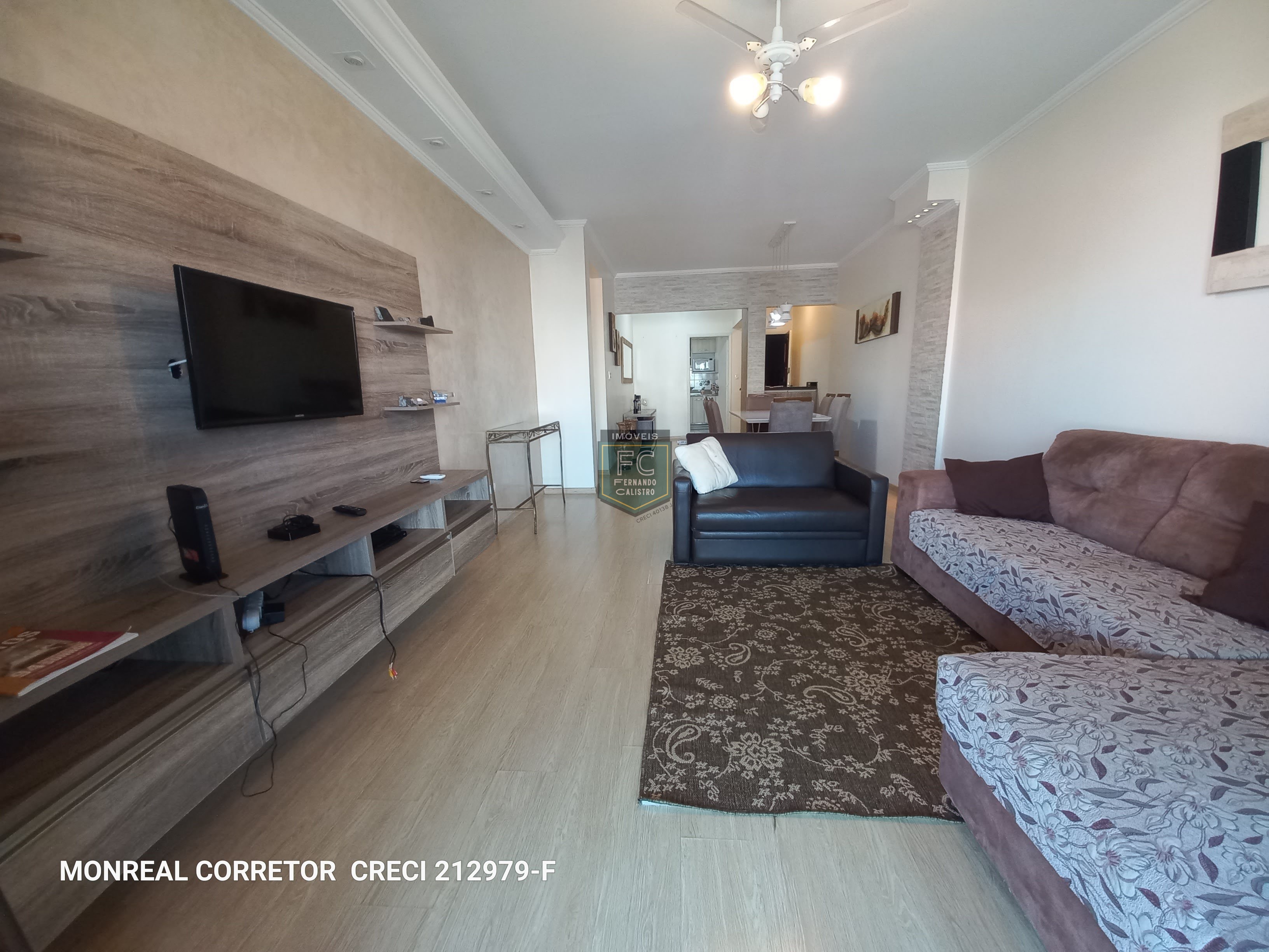 Apartamento 3 Dormitórios (1 Suíte) Frente, Varanda Envidraçada c/ Vista Mar, Móveis Planejados, Condomínio Clube de Luxo, Local Nobre, Mongaguá SP