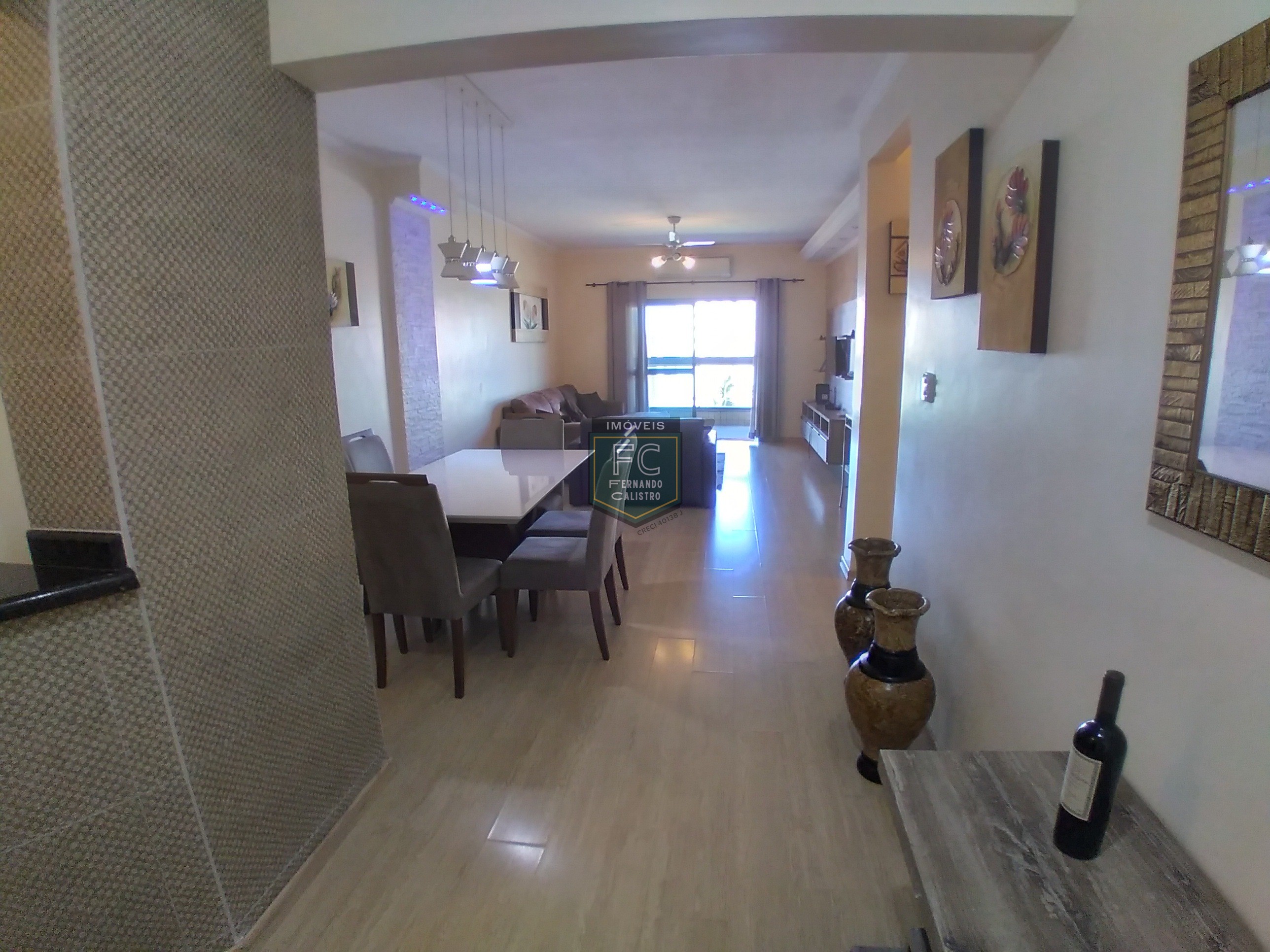 Apartamento 3 Dormitórios (1 Suíte) Frente, Varanda Envidraçada c/ Vista Mar, Móveis Planejados, Condomínio Clube de Luxo, Local Nobre, Mongaguá SP