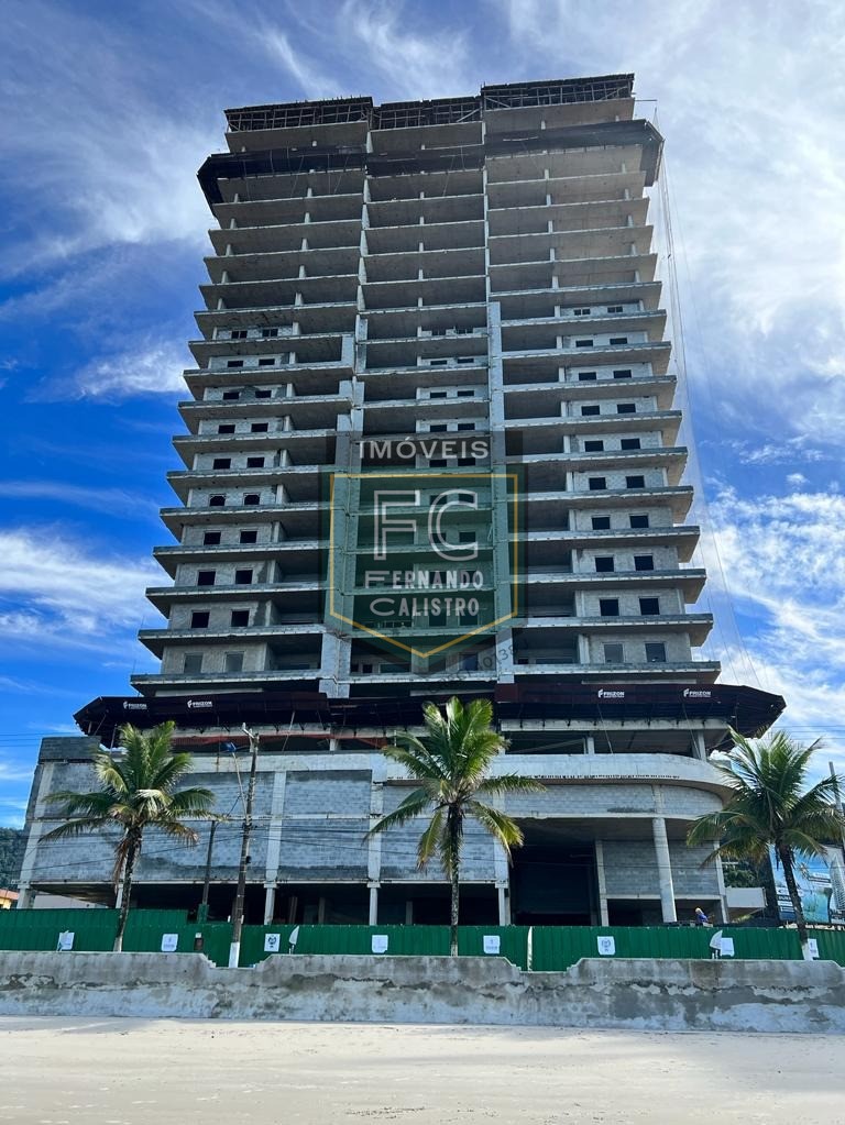 Apartamento 2 dormitórios (1 suíte) alto padrão frente mar em obras, varanda gourmet vista mar, financia / permuta, local nobre, centro mongaguá sp