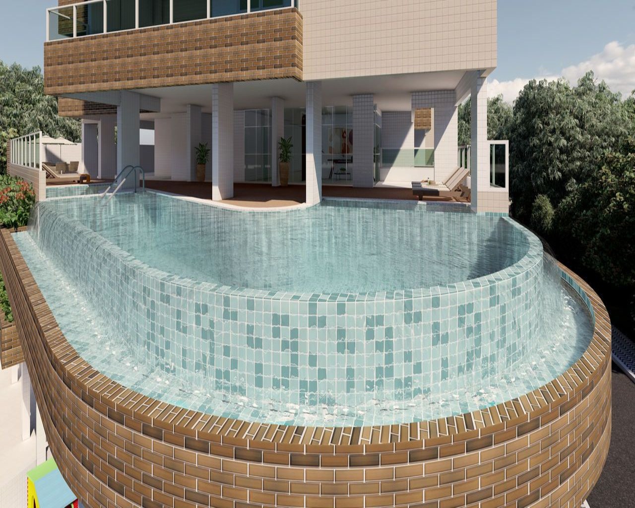 Apartamento novo de alto padrão, vista ao mar, com 2 dormitó