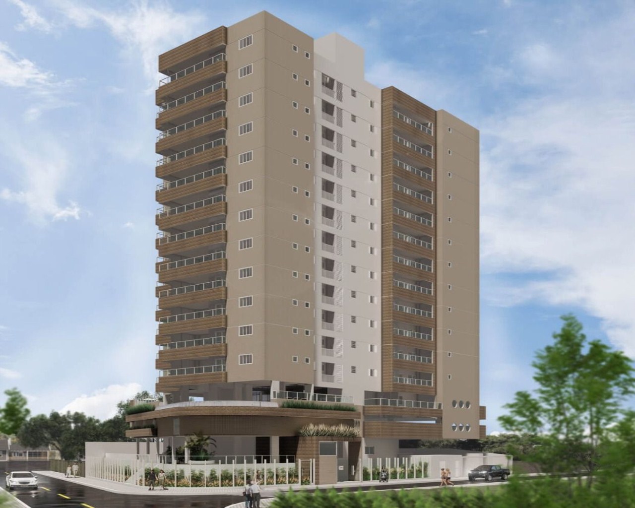Apartamento novo de alto padrão, vista ao mar, com 2 dormitó