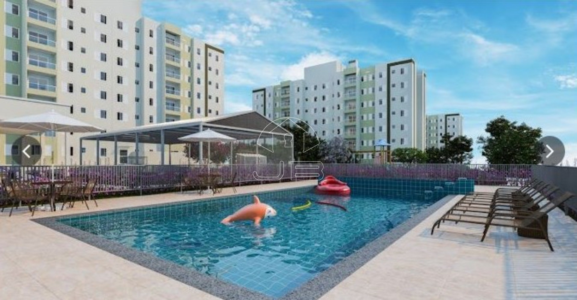 Apartamento Pronto! à Venda em Campinas-SP, no Residencial Diamante Ville, 2 Quartos, 4º andar, elevador, área social completa.