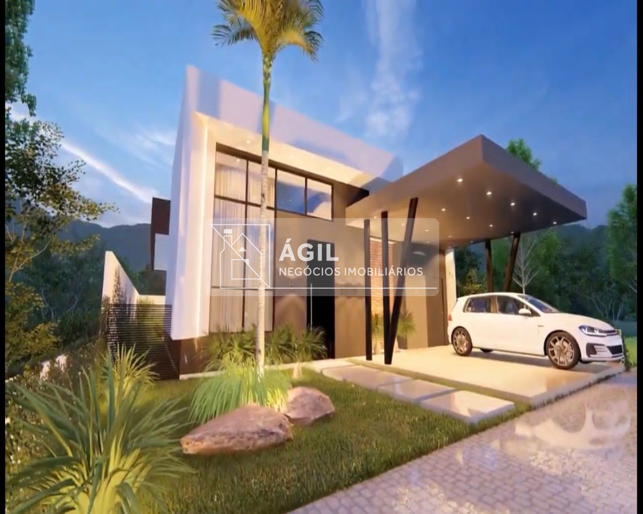 Linda casa térrea com 156m² 3 suítes - Reserva do Aruanã