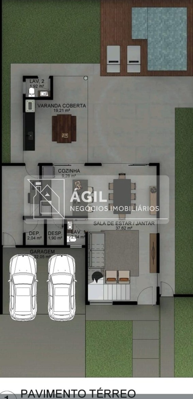 Venda de Casa/Sobrado no Condomínio Terras do vale em Caçapava-SP R$ 1.280.000,00 AC 160m² AT 300m² -3 Dorm/1 Suíte -4 Banheiros -2 Sala de jantar