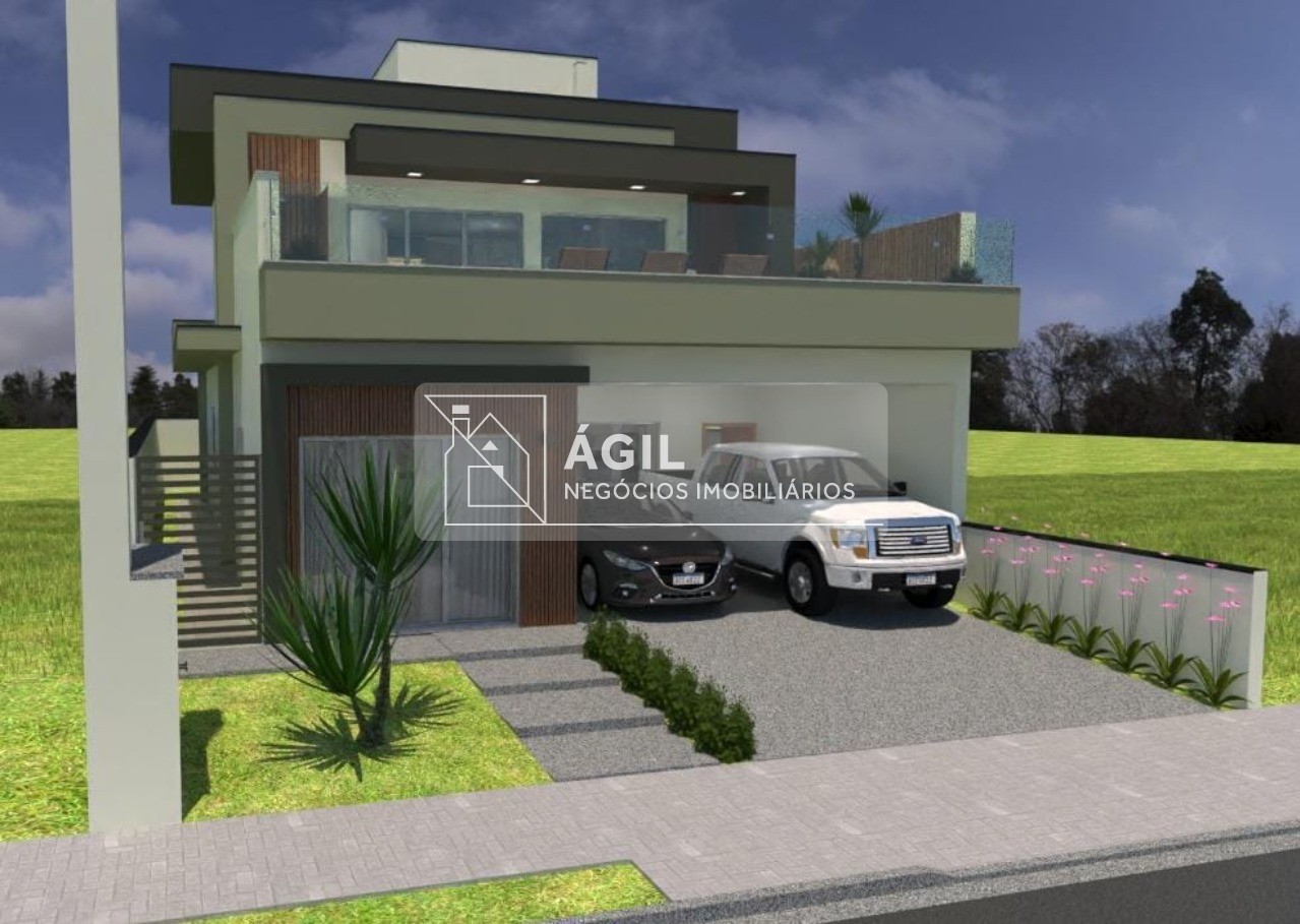 Venda de Casa/Sobrado com 202m² de área construída 3 Suíte no Condomínio Malibu- Caçapava A/T 249,60m² A/C 202m² Piso Térreo 1 suíte com closet