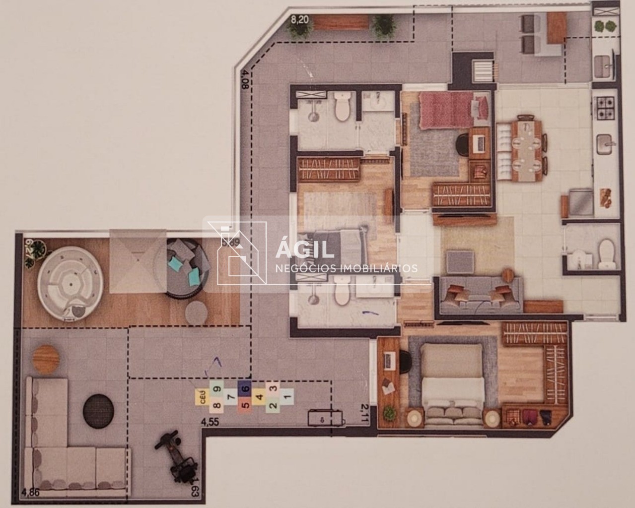 Lançamento Wonder apartamento a Venda no Cidade jardim em São José dos Campos-SP -85m² total -3 dormitórios sendo uma suíte -2 banheiros com suíte