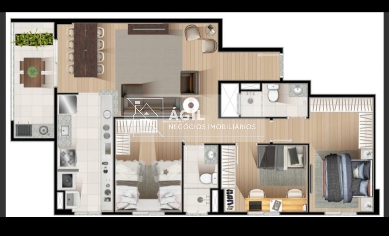 Aluga-se Apartamento Novo The Winner Family Club Villa branca, A/C 84m² -03 dorm/1suíte Jacareí/SP.