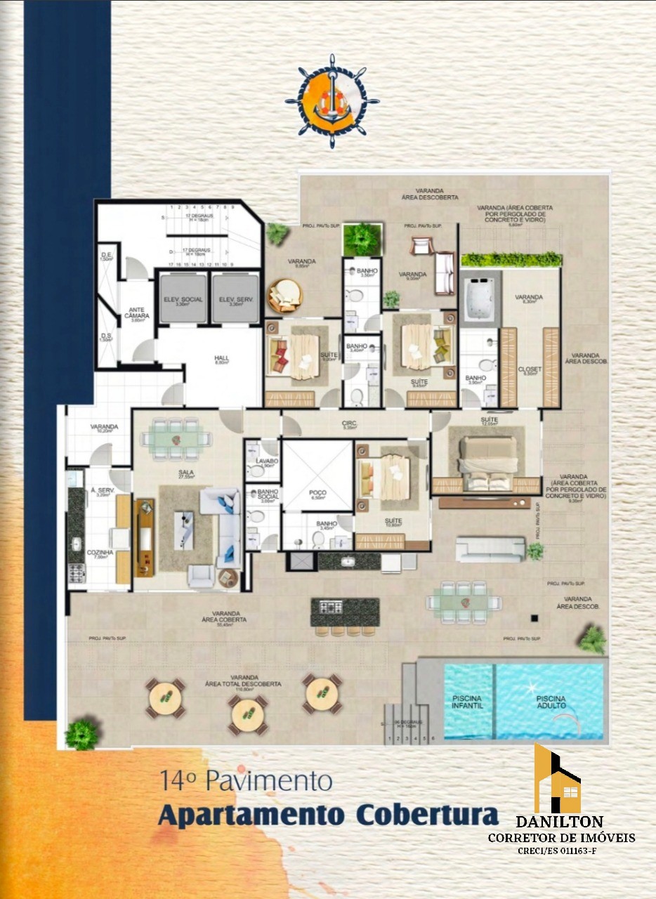 Apartamento com 2 e 3 quartos A venda na Praia do Morro GUARAPRI-ES