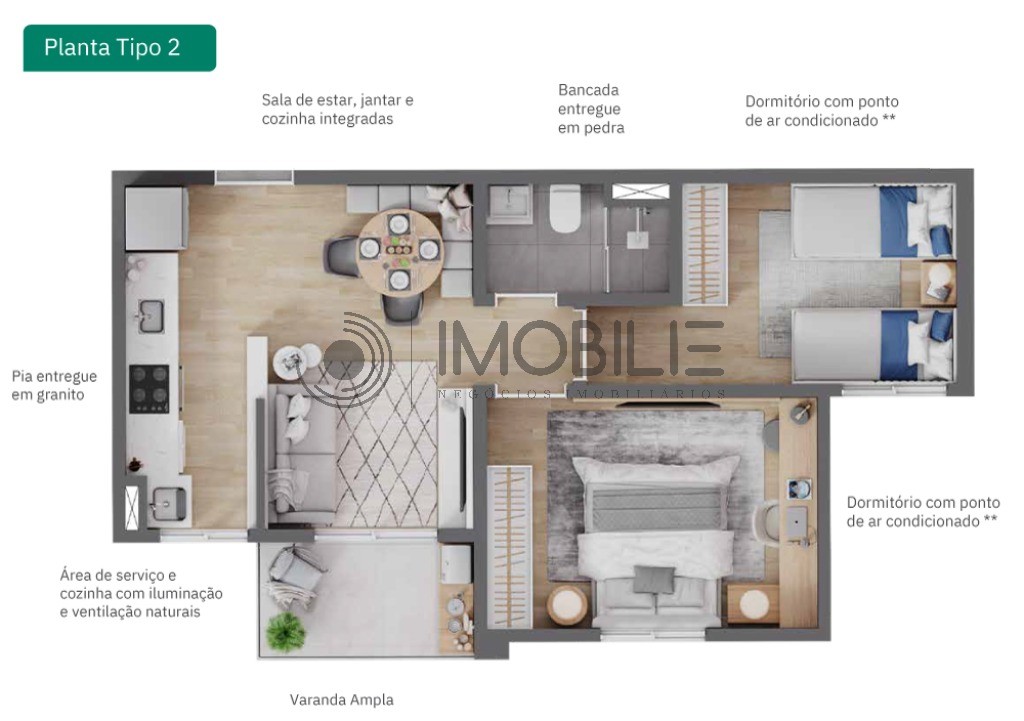 Apartamento, 2 quartos, 46 m² - Foto 5