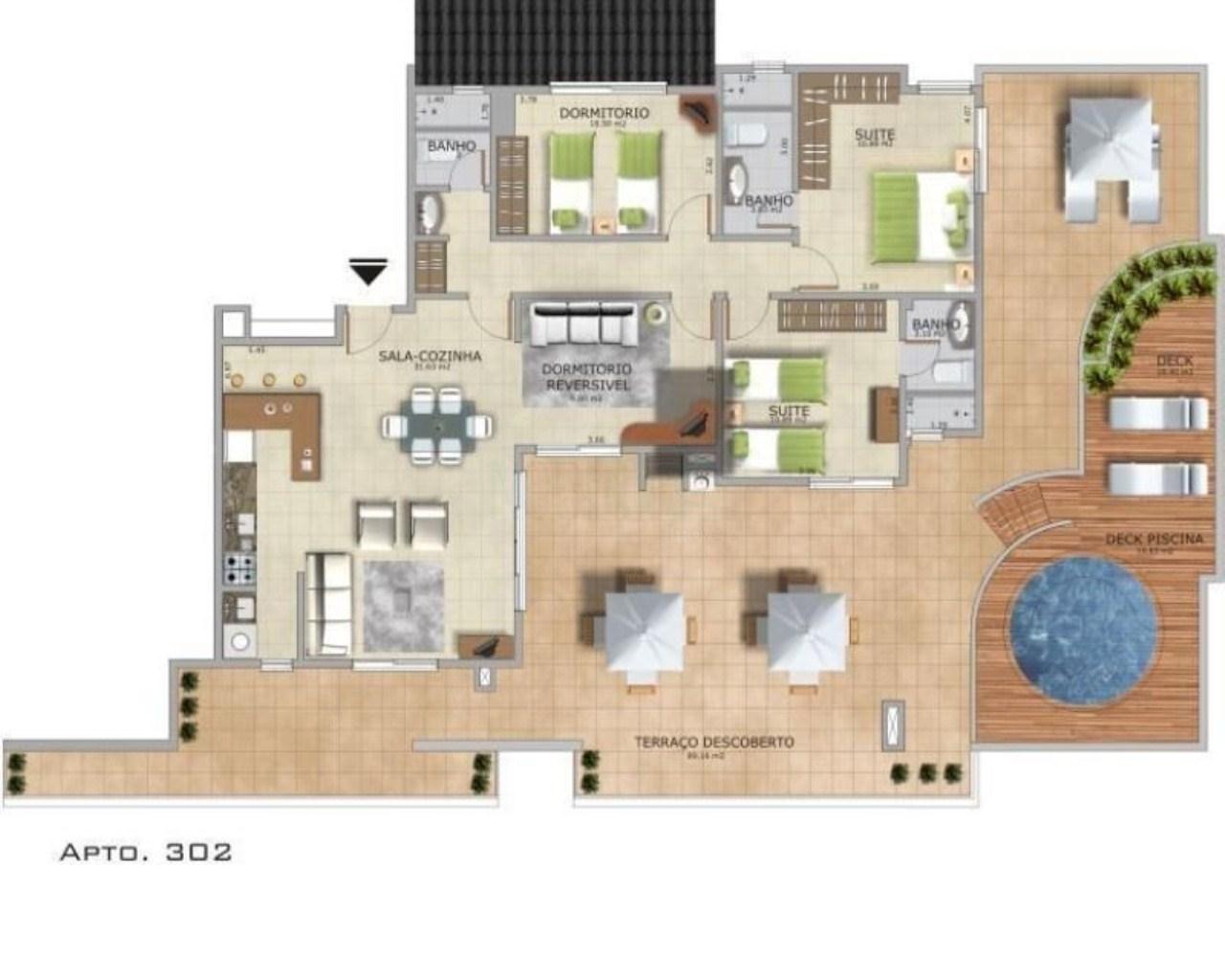 Cobertura à venda, 234 m² por R$ 1.800.000,00 - ponta das ca