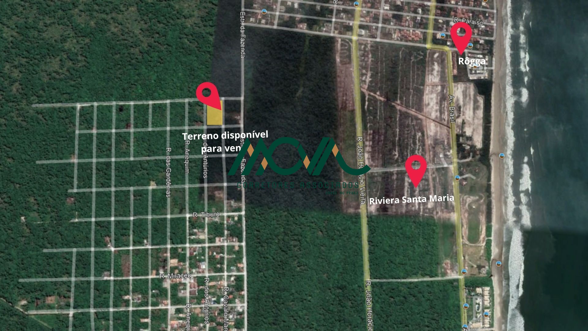 Terreno no balneário Jardim Verdes Mares, DEMARCADO E CERCADO, ponto de referência Riviera Santa Maria