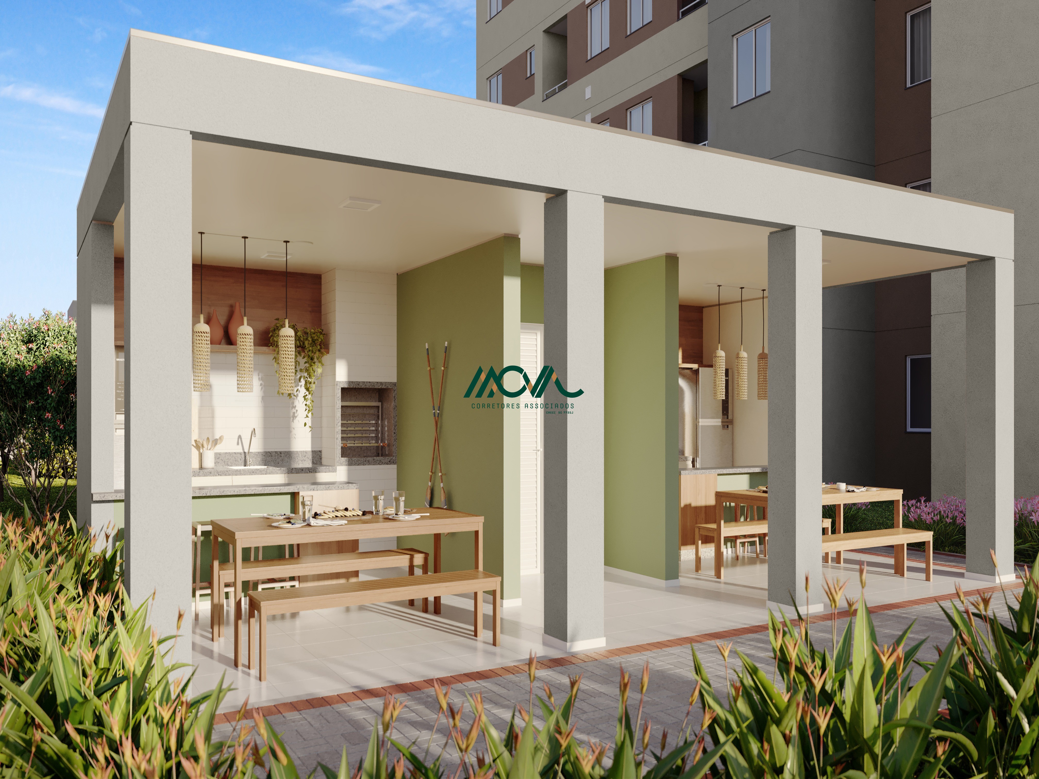 Apto c/ 2 dormitórios em Condomínio Clube - Compre na Mova Corretores e Ganhe o projeto de interiores!