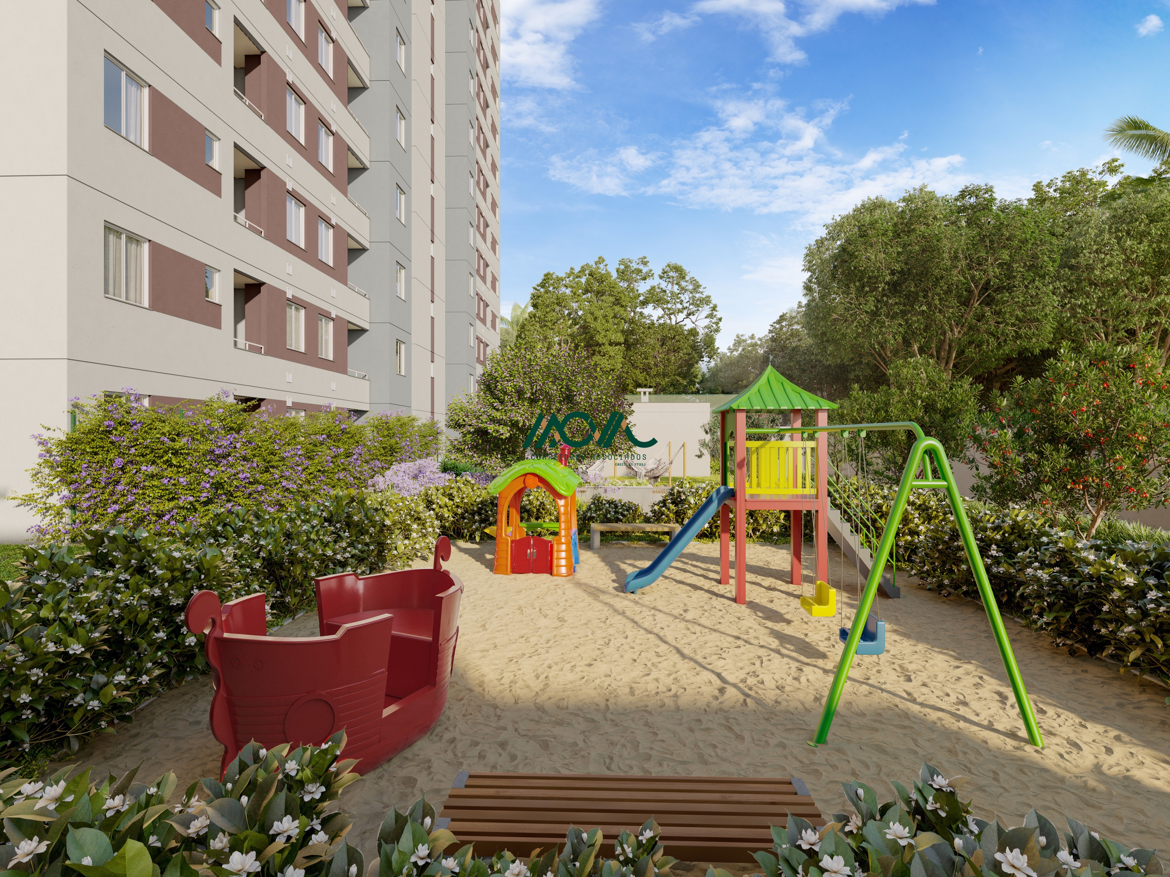Apto c/ 2 dormitórios em Condomínio Clube - Compre na Mova Corretores e Ganhe o projeto de interiores!