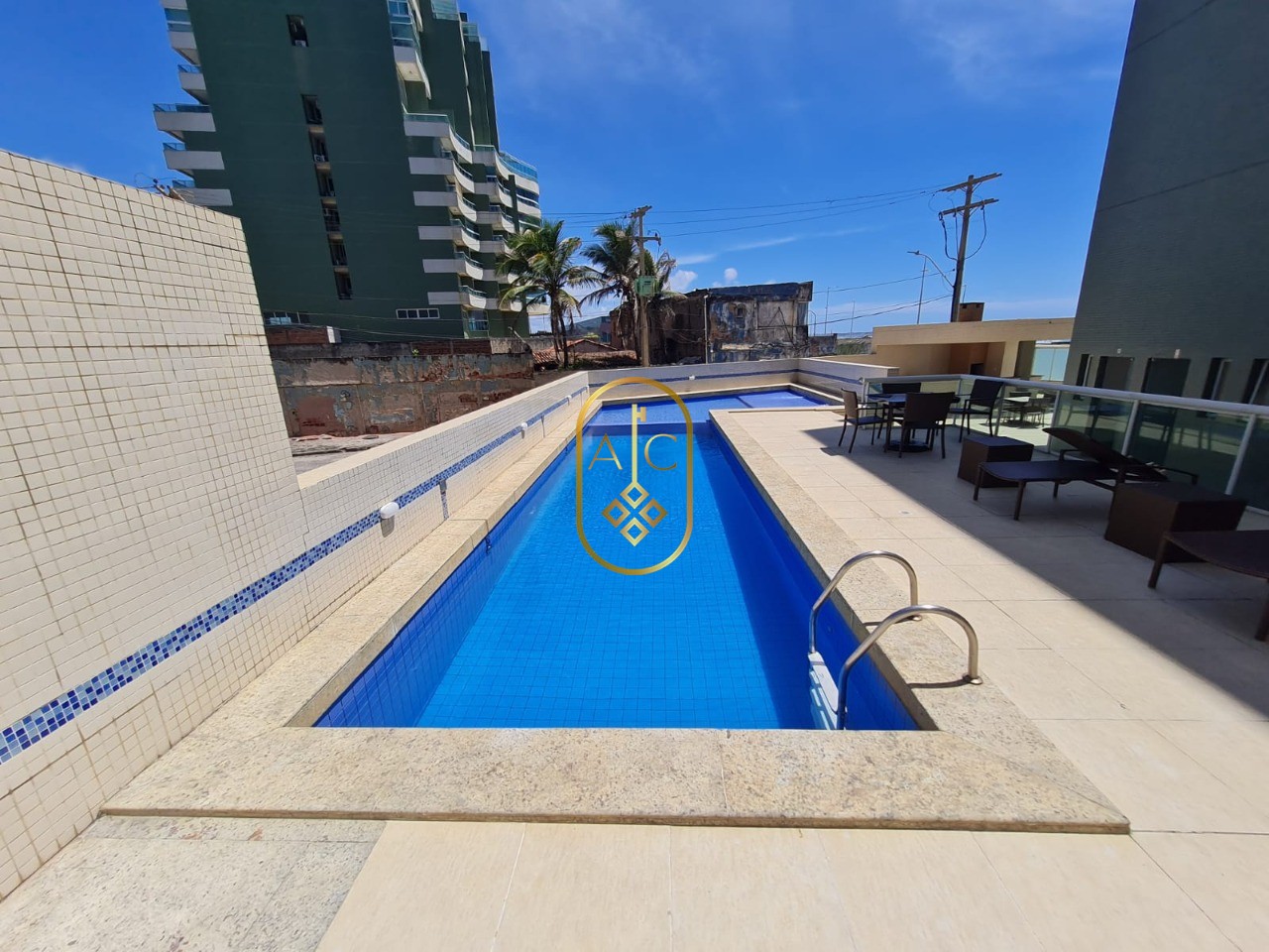 Apartamento 1 quarto sendo suíte, 43m², Infraestrutura de lazer e segurança, Orla de Armação