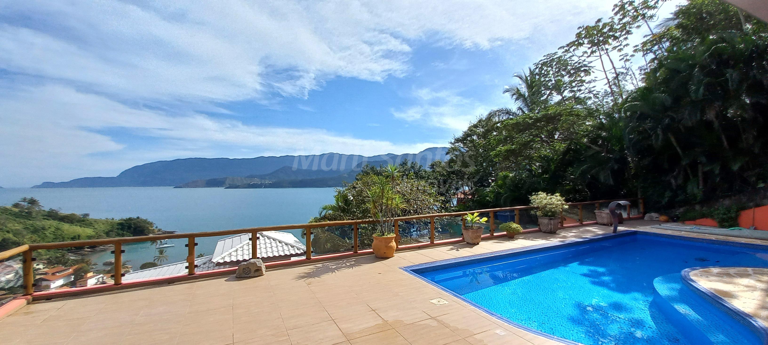 IMÓVEL À VENDA NO PORTINHO COM VISTA PANORAMICA PARA O MAR, PISCINA E ÁREA GOURMET NO SUL DA ILHABELA