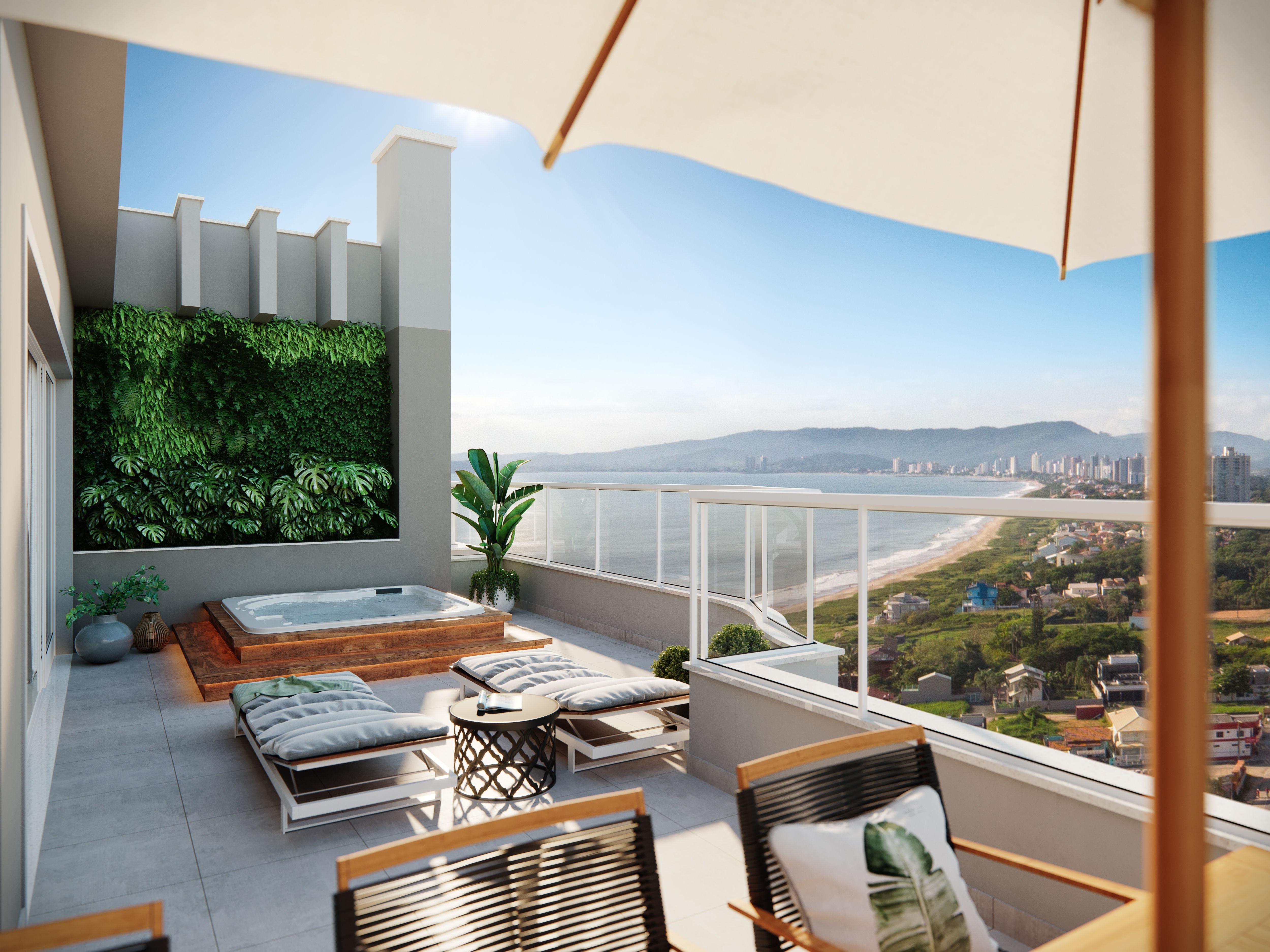 Cobertura de luxo à venda em Balneário Piçarras-SC, Itacolomi: 3 quartos, 3 suítes, 1 sala, 4 banheiros, 2 vagas, 120m².