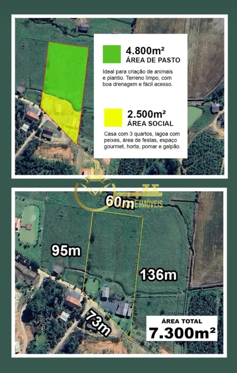 Sitio à venda em Ilhota-SC, bairro Bau: 3 quartos, 1 sala, 1 banheiro, 7.300,00 m² de área.