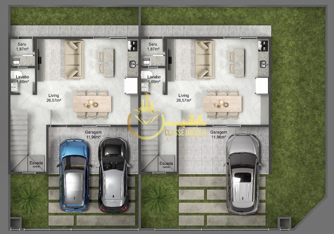 Sobrado à venda em itajaí-sc, são joão: 2 quartos, 1 suíte, 