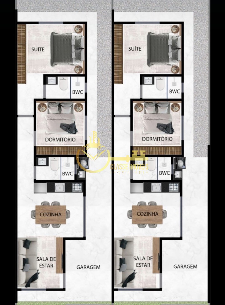 Geminado à venda em Barra Velha-SC, 1 quarto, 1 suíte, 1 vaga, 80m² - Nova Barra Velha. Imperdível!