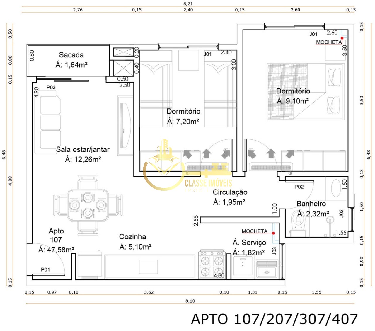 Apartamento à venda em Itajaí-SC, bairro Itaipava: 2 quartos, 1 banheiro, 1 vaga de garagem, 56m² - Imperdível!