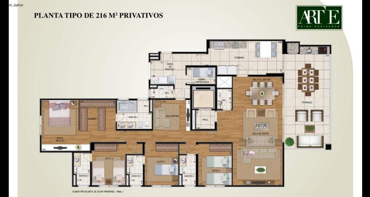 Apartamento residencial em jundiaí - sp, jardim são bento