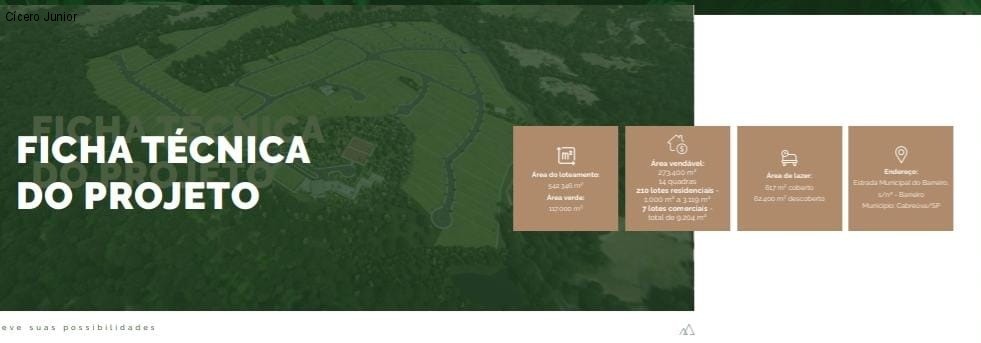 Lote de 1000 m² montanhas de cabreuva