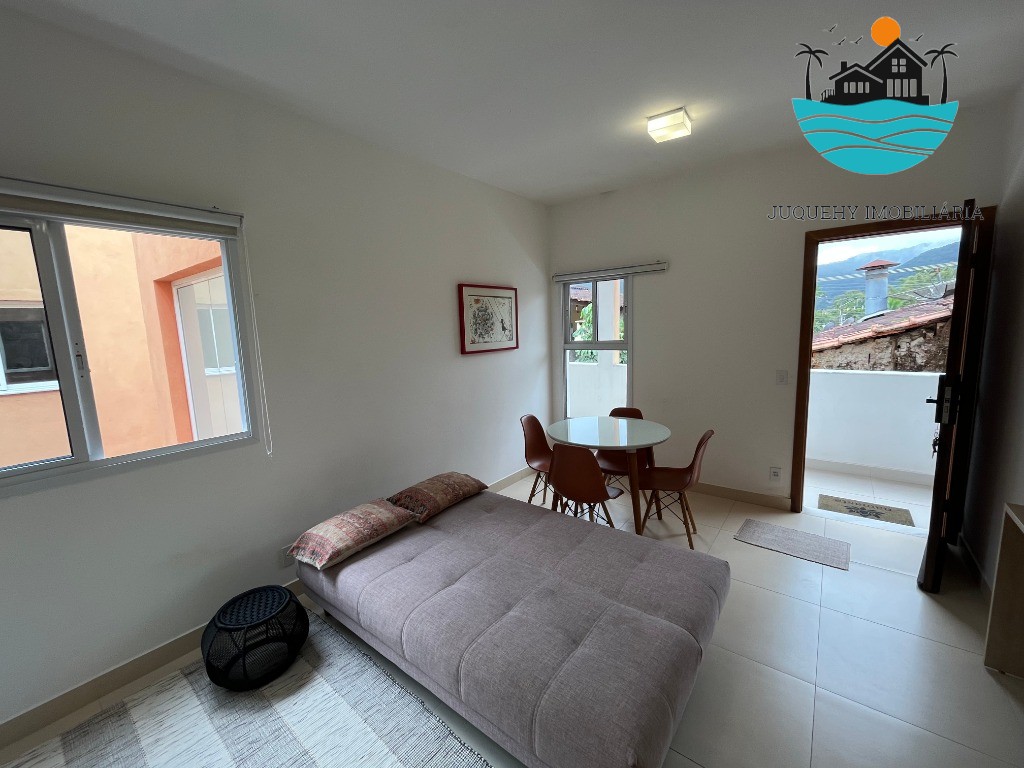 Apartamento para locação em Juquehy, 30 metros da praia e com 1 dormitório, acomodação p/ 1 casal e 2 filhos, bem localizado Juquehy Imobiliária