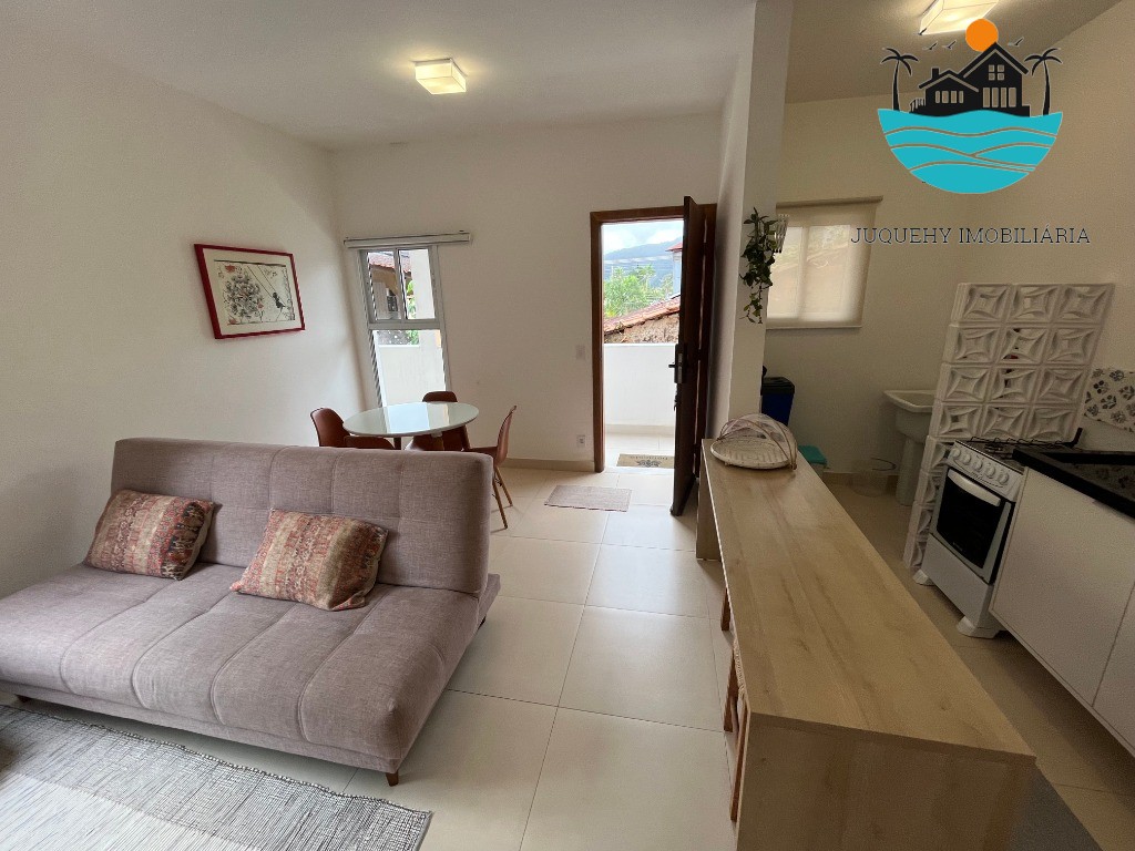 Apartamento para locação em Juquehy, 30 metros da praia e com 1 dormitório, acomodação p/ 1 casal e 2 filhos, bem localizado Juquehy Imobiliária