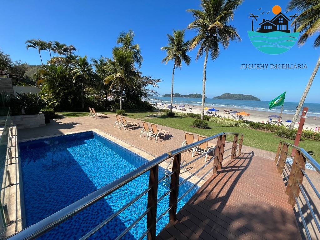 Casa em condomínio pé na areia - Temporada, com 5 suítes, 1 térrea, serviço de praia, acomodação para 14 pessoas, 4 vagas Juquehy Imobiliária