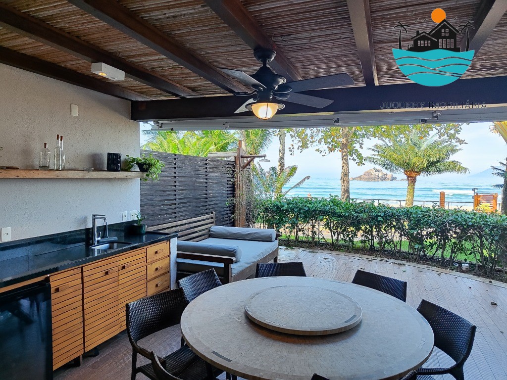Casa Pé na Areia Juquehy, com 5 suítes, lado direito da praia, Sala de TV, 06 banheios, 02 vagas para Auto, max. 10 pessoas Juquehy Imobiliária