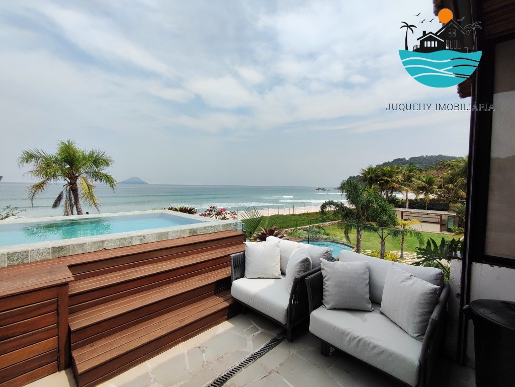 Pé na Areia com Vista ao mar - A Venda ou Locação de Temporada - Juquehy com 4 suítes, lado direito, máx. 12 pessoas Juquehy Imobiliária