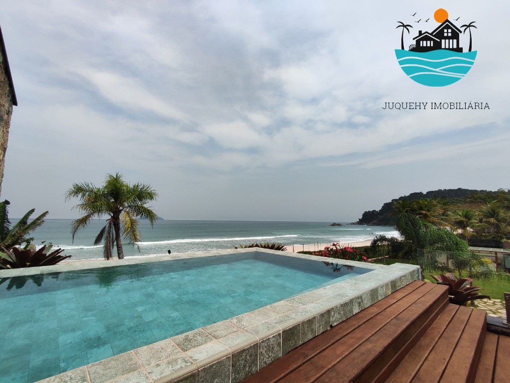 Pé na Areia com Vista ao mar - A Venda ou Locação de Temporada - Juquehy com 4 suítes, lado direito, máx. 12 pessoas Juquehy Imobiliária